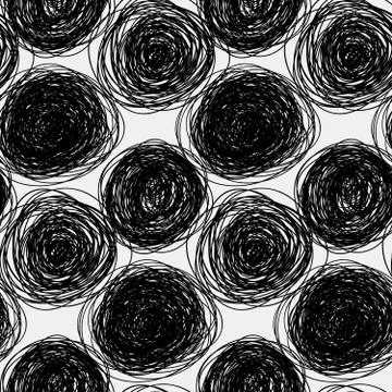 Seamless abstract  vector scribble pattern Stock Illustration