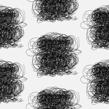 Seamless abstract  vector scribble pattern Stock Illustration