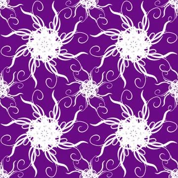 Seamless abstract violet vintage pattern. Illustrazione stock