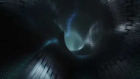 Seamless Abstract Vortex Tunnel Loop. Futuristic VJ Motion Graphics. Stock Footage 254583822