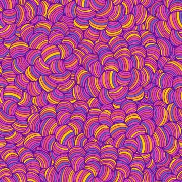 Seamless abstract wave hand-drawn pattern Stock Illustration
