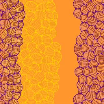Seamless abstract wave hand-drawn pattern Ilustración de archivo