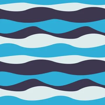 Seamless abstract wave pattern. Wavy background texture. Vector illustration. Illustrazione stock