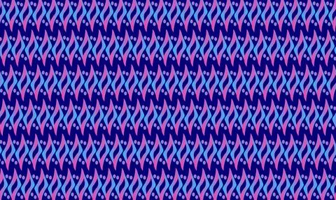 Seamless Abstract Wavy Pattern In Blue And Pink On Dark Purple Background Illustrazione stock