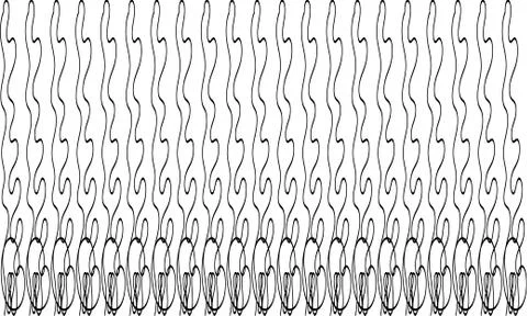 Seamless abstract white line repeating pattern, wall texture Stock Illustration