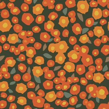 Seamless abstract wild flowers pattern background , greeting card or fabric Stock Illustration