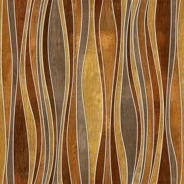 Seamless abstract wooden pattern, waves, veneer rosewood Stock Illustration
