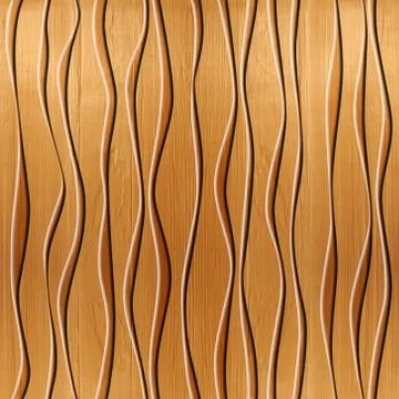 Seamless abstract wooden pattern, waves Stock Illustration