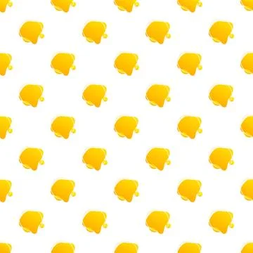 Seamless abstract yellow paint blob pattern on white Illustrazione stock