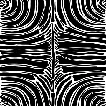 Seamless abstract zebra skin pattern background. Decorative design freehand Stock Illustration