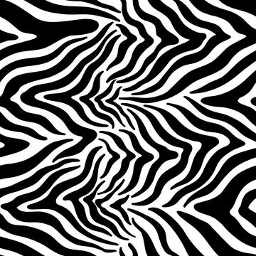 Seamless abstract zebra skin pattern background. Decorative design freehand Illustrazione stock