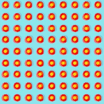 Seamless acid flowers pattern Stock Illustration