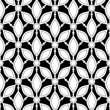 Seamless Aesthetic Pattern with Abstract Crystals Stock Illustration