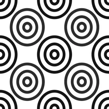 Seamless African Adinkra Pattern - black and white digital art ritual symbols Stock Illustration