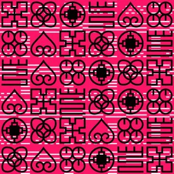 Seamless African Adinkra pattern. Illustrazione stock