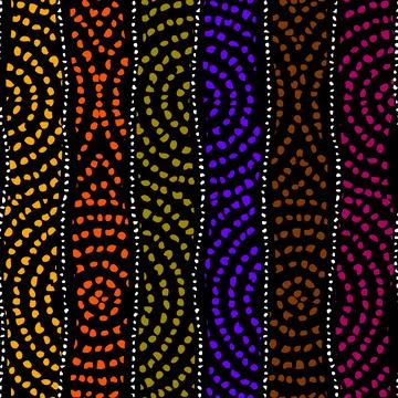 Seamless african pattern. Ethnic and tribal motifs. Brown, red, khaki and black Stock Illustration