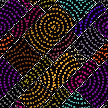 Seamless african pattern. Ethnic and tribal motifs. Brown, red, khaki and black Stock Illustration