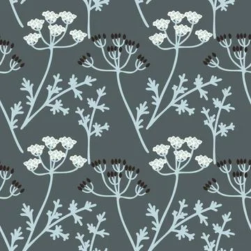 Seamless ajwain pattern Stock Illustration