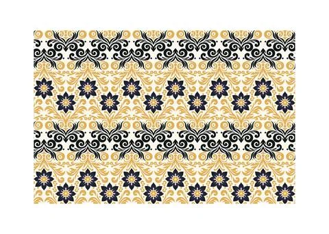 Seamless all over floral pattern featuring abstract vintage botanical blossoms Stock Illustration