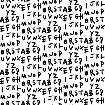 Seamless alphabet pattern Stock Illustration