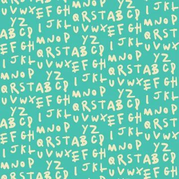 Seamless alphabet pattern Stock Illustration