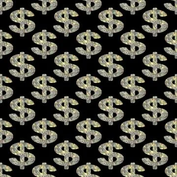 Seamless american dollar background Stock Illustration