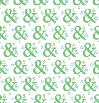 Seamless ampersand pattern Stock Illustration