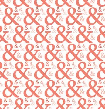 Seamless ampersand pattern Stock Illustration