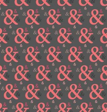 Seamless ampersand pattern Stock Illustration