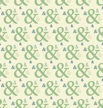 Seamless ampersand pattern Stock Illustration