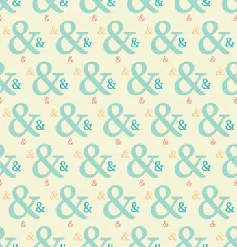 Seamless ampersand pattern Stock Illustration