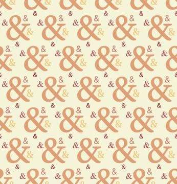 Seamless ampersand pattern Stock Illustration