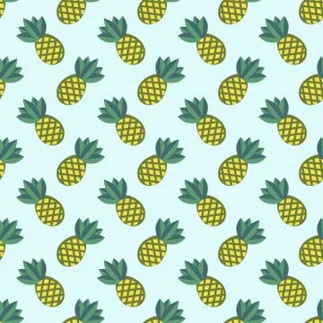 Seamless ananas pattern Stock Illustration