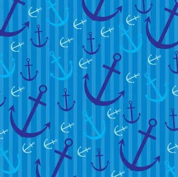 Seamless anchor pattern in vector format. Stock Illustration