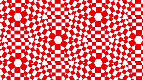 A seamless and abstract pattern featuring red and white checkered hexagons... Stock Footage 305715440