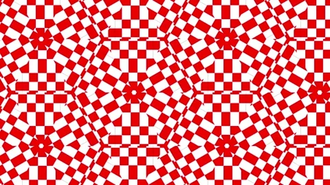 A seamless and abstract pattern featuring red and white checkered hexagons... Stock Footage 305715441