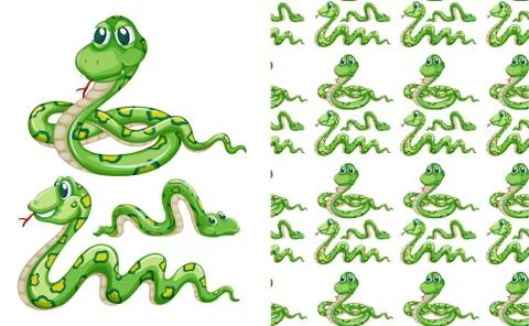 Seamless and isolated animal pattern cartoon 스톡 일러스트