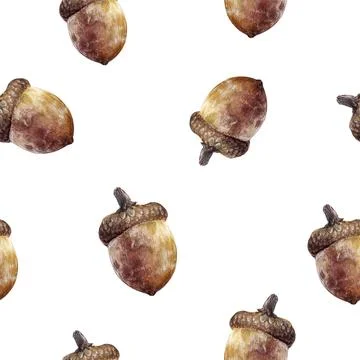 Seamless and visually appealing Acorn Pattern Design perfect for all kinds of Stock Illustration