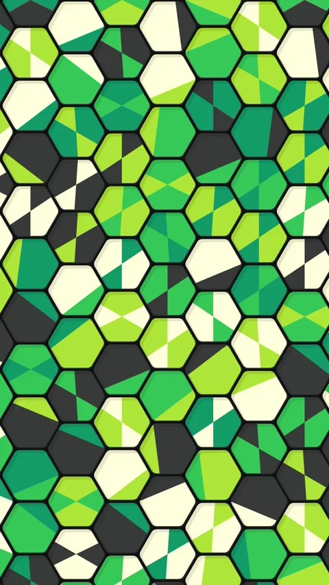 Seamless Angular Fill Hex Mesh Procedural Motion Background Stock Footage 330125535