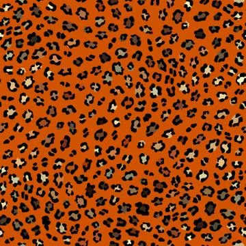 Seamless animal leopard texture pattern. Vector image. Stock Illustration