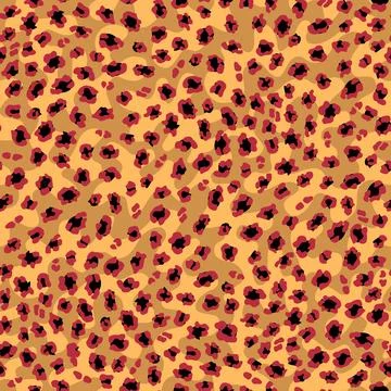 Seamless animal leopard texture pattern. Vector image. 库存插图