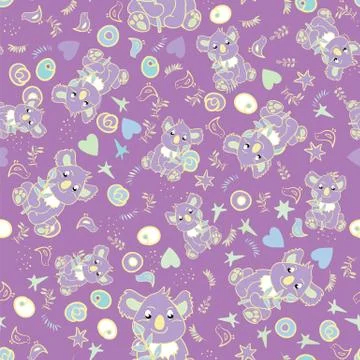 Seamless animal pattern Illustrazione stock