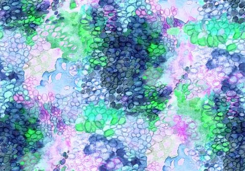 Seamless animal pattern with stylized blue chameleon reptile skin for textile イラスト素材