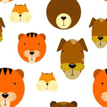 Seamless animalistic pattern Illustrazione stock