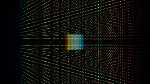 Seamless animated background of rainbow particles.Modern cgi animation. Видео 81252590
