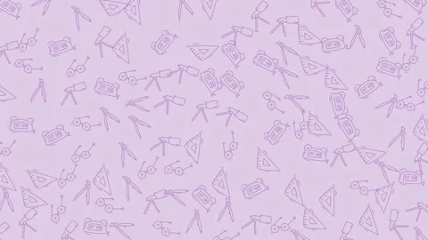 Seamless animated background with science and education doodles on pastel p.. Видео 335011833