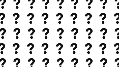 Seamless animated pattern 2D motion graphic background with question signs Stock Footage 226412437