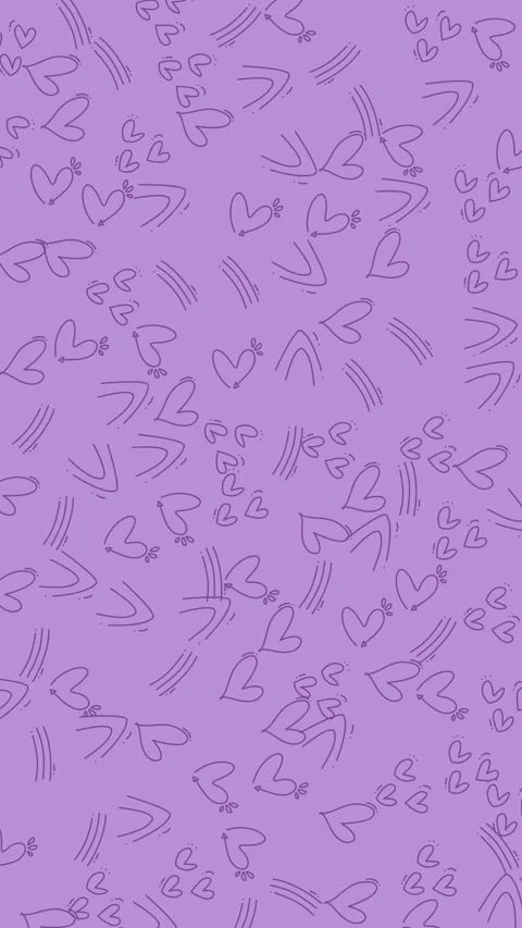 Seamless animated purple hearts pattern background looping motion graphic f.. Stock Footage 339991949