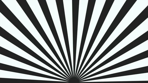Seamless Animated Rotating Black and White Sunbeam Rays Loop Stock Footage 204773461