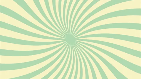 Seamless Animated Rotating Green and Cream Sunbeam Rays Loop Stock Footage 204743299